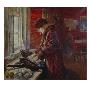 Pluck The Hen (Oil On Canvas) by Bernhard Dorotheus Folkestad Limited Edition Print