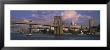 Boat In A River, Brooklyn Bridge, East River, New York City, New York, Usa by Panoramic Images Limited Edition Pricing Art Print