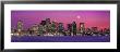 Urban Skyline By The Shore At Night, Boston, Massachusetts, Usa by Panoramic Images Limited Edition Print