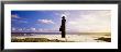 Businessman Standing On A Ladder And Looking Through Binoculars, California, Usa by Panoramic Images Limited Edition Print