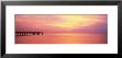 Sunset At Pier, Water, Caspersen Beach, Venice, Florida, Usa by Panoramic Images Limited Edition Print