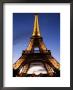 The Eiffel Tower At Dusk, Paris, France by Glenn Beanland Limited Edition Print