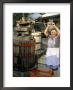 A Local Winemaker Pressing Her Grapes At The Cantina, Torano Nuovo, Abruzzi, Italy by Michael Newton Limited Edition Print