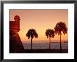Palm Trees Next To Castillo De San Marcos At Sunset, St. Augustine, Usa by Witold Skrypczak Limited Edition Print