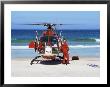 First Aid Medical Helicopter Lands On The Beach, South Africa, Africa by Yadid Levy Limited Edition Print