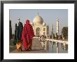 Women At Taj Mahal On River Yamuna, India by Claudia Adams Limited Edition Pricing Art Print