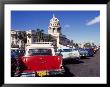 Street Scene Of Taxis Parked Near The Capitolio Building In Central Havana, Cuba, West Indies by Mark Mawson Limited Edition Print