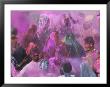 People Throwing Color Powder And Water On Street, Holy Festival, Barsana, India by Keren Su Limited Edition Print