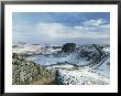 Hadrian's Wall, Unesco World Heritage Site, In Snowy Landscape, Northumberland, England by Adam Woolfitt Limited Edition Print