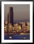 Sunset, Seattle Skyline, Tugboats In Elliott Bay by Jim Corwin Limited Edition Print