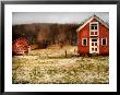 Red Farmhouse And Barn In Snowy Field by Robert Cattan Limited Edition Print