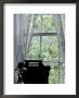Oil Lamp, Table, And Lace Curtains In Mining Ghost Town, Nevada City, Montana, Usa by John & Lisa Merrill Limited Edition Print