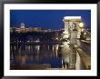 Chain Bridge Over The River Danube, Embankment Buildings, Budapest, Hungary, Europe by Chris Kober Limited Edition Print