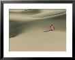 Lady With Flowing Fabric Standing In Sand Dunes And Casting A Shadow by Kate Thompson Limited Edition Pricing Art Print