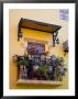 Decorative Pots On Window Balcony, Guanajuato, Mexico by Julie Eggers Limited Edition Print