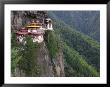 Taktsang (Tiger's Nest) Dzong Perched On Edge Of Steep Cliff, Paro Valley, Bhutan by Keren Su Limited Edition Print