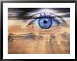 Double Exposure Of Human Eye And Sunset by Whitney & Irma Sevin Limited Edition Print