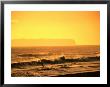 A Couple Frolicking In The Surf Off Kekaha Beach With Niihau Island In The Distance, Kauai, Hawaii by Ann Cecil Limited Edition Print