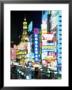 Blurred Neon Lights At Night, Nanjing Dong Lu New Pedestrian Street, Nanjing Road, Shanghai, China by Gavin Hellier Limited Edition Print