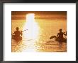 Silhouetted Sea Kayakers by Amy And Chuck Wiley/Wales Limited Edition Print