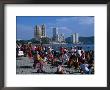 Beachgoers At El Rodadero In Seaside Suburb Of Santa Marta During Holiday Season, Colombia by Krzysztof Dydynski Limited Edition Print