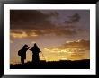 Tibetan Pilgrims On The High Plateau At Dusk, Tibet by Keren Su Limited Edition Print