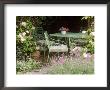 Green Metal Table & Chairs Beneath Arbour by Mark Bolton Limited Edition Pricing Art Print