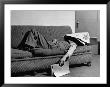 Writer Niven Busch Lying On Sofa With Newspaper Over His Face As He Takes Nap From Screenwriting by Paul Dorsey Limited Edition Pricing Art Print