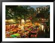 Restaurants On The Riverwalk, San Antonio, Tx by Walter Bibikow Limited Edition Pricing Art Print