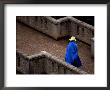 Ecuador, Lady Crossing Bridge by Russell Burden Limited Edition Pricing Art Print