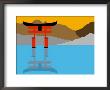 Illustration Of The Torii Gate Shrine (Itsukushima-Jingu), Miya Jima Island, Japan by Michael Kelly Limited Edition Pricing Art Print