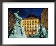 Statues At Fountain And Pension Neuer Markt At Neuer Markt Square, Innere Stadt, Vienna, Austria by Richard Nebesky Limited Edition Print