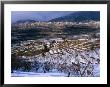 Snow Covered Fields And Village In The Qadisha Valley, Bcharre, Lebanon by Mark Daffey Limited Edition Print