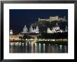 Cityscape With River Salzach At Night, Saltzburg, Austria by Charles Bowman Limited Edition Print