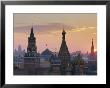 St. Basil's Cathedral And Kremlin, Moscow, Russia by Charles Bowman Limited Edition Print
