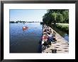 People At The Aussenalster Lake In The Middle Of The City, Hamburg, Germany by Yadid Levy Limited Edition Print