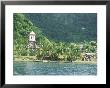 Village Of Soufriere And Church From The Sea, Dominica, Windward Islands by Lousie Murray Limited Edition Print