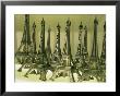 Display Of Miniature Eiffel Towers In Charles De Gaulle Airport Store by Todd Gipstein Limited Edition Print