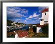 Fire Lookout Tower Stand Sentinel Over Risor, Seaside Fishing Town, Risor, Norway by Anders Blomqvist Limited Edition Print