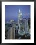 City Skyline In The Evening, With The Twin Towers Of The Petronas Building, Kuala Lumpur, Malaysia by Gavin Hellier Limited Edition Pricing Art Print