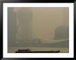 Barge Plies The Water In Front Of Shanghais Pudong Area by Eightfish Limited Edition Print