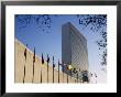 Line Of Flags Outside The United Nations Building, Manhattan, New York City, Usa by Nigel Francis Limited Edition Print