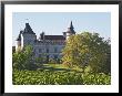 Chateau With Turrets And Vineyard, Chateau Carignan, Premieres Cotes De Bordeaux, France by Per Karlsson Limited Edition Print