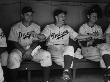 Dolph Camilli, Brooklyn Dodgers Manager Leo Durocher And Lyn Lary Sitting In Dugout, Ebbets Field by David Scherman Limited Edition Print