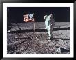 Astronaut Edwin E. Aldrin Standing On The Moon Next To American Flag During Apollo 11 Mission by Neil Armstrong Limited Edition Print