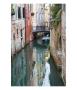 Reflections And Small Bridge Of Canal Of Venice, Italy by Terry Eggers Limited Edition Pricing Art Print