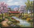 Covered Bridge In Spring by Sung Kim Limited Edition Pricing Art Print