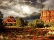 Bell Rock And Courthouse Butte, Sedona, Arizona, Usa by Images Monsoon Limited Edition Print
