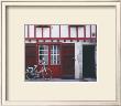 Light Blue Bicycle Near Red Doors by Francisco Fernandez Limited Edition Print