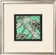 Dragonfly Woodblock In Aqua I by Chariklia Zarris Limited Edition Pricing Art Print